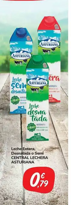 Carrefour Market Leche Entera Desnatada O Semi Central Lechera Asturiana oferta