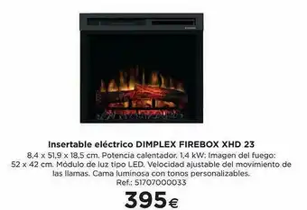 BriCor Insertable Eléctrico Dimplex Firebox Xhd 23 oferta