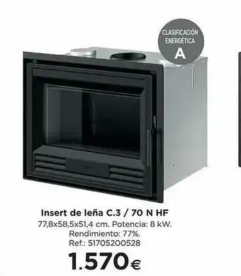 BriCor Insert De Leña C.3 70 N Hf oferta