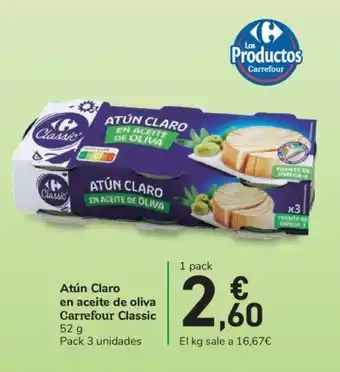 Carrefour Express Atún Claro en aceite de oliva Carrefour Classic oferta