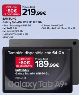 Costco SAMSUNG Galaxy Tab A9+ Wifi 11" 128 Gb oferta