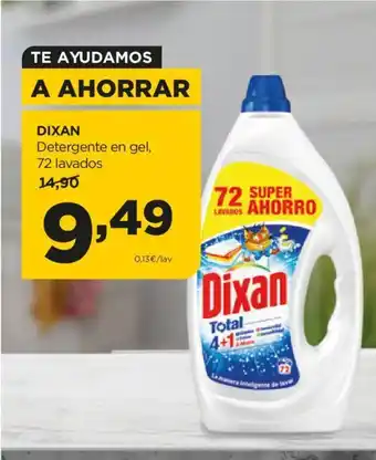 Alimerka DIXAN Detergente en gel, 72 lavados oferta