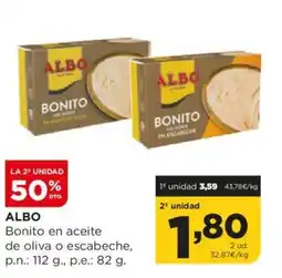 Alimerka ALBO Bonito en aceite de oliva o escabeche, oferta