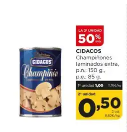 Alimerka CIDACOS Champiñones laminados extra, oferta