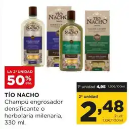 Alimerka TÍO NACHO Champú engrosador densificante o herbolaria milenaria, oferta