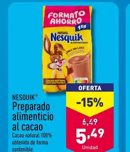 ALDI NESQUIKⓇ Preparado alimenticio al cacao oferta