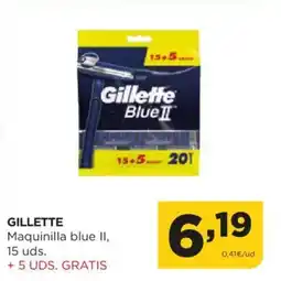 Alimerka GILLETTE Maquinilla blue II, 15 uds. oferta