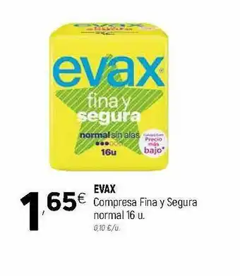 Coviran Evax Compresa Fina Y Segura Normal 16 u oferta