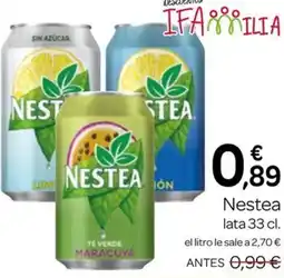 Supermercados El Jamón Nestea lata 33 cl. oferta