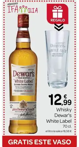 Supermercados El Jamón Whisky Dewar's White Label oferta