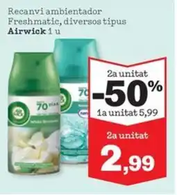 Sorli Recanvi ambientador Freshmatic, diversos tipus Airwick 1 u oferta