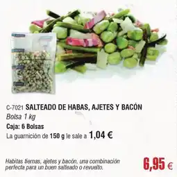 Abordo SALTEADO DE HABAS, AJETES Y BACÓN oferta
