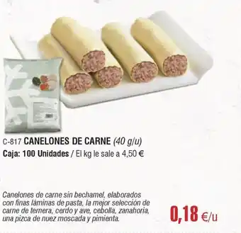 Abordo CANELONES DE CARNE oferta