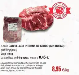 Abordo CARRILLADA INTERNA DE CERDO (SIN HUESO) oferta