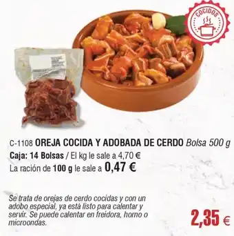 Abordo OREJA COCIDA Y ADOBADA DE CERDO oferta