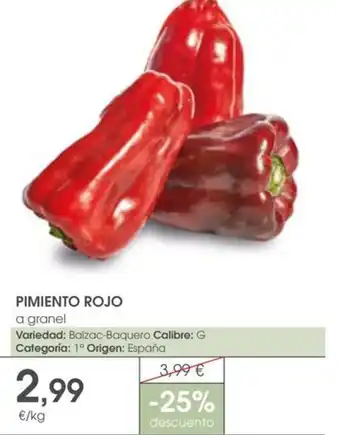 Supermercados Plaza PIMIENTO ROJO oferta