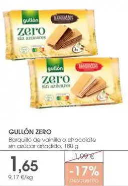 Supermercados Plaza GULLÓN ZERO oferta