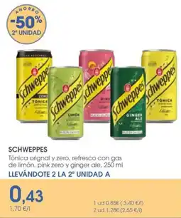 Supermercados Plaza SCHWEPPES oferta