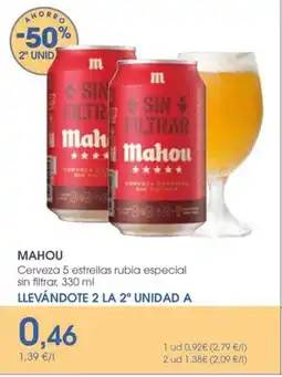 Supermercados Plaza MAHOU oferta