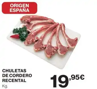 Hipercor CHULETAS DE CORDERO RECENTAL oferta