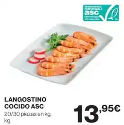 Hipercor LANGOSTINO COCIDO ASC oferta