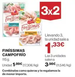 Hipercor FINÍSSIMAS CAMPOFRÍO oferta