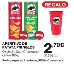 Hipercor APERITIVO DE PATATA PRINGLES oferta