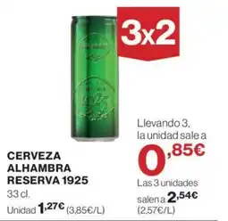 Hipercor CERVEZA ALHAMBRA RESERVA 1925 oferta