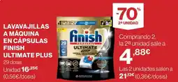Hipercor LAVAVAJILLAS A MÁQUINA EN CÁPSULAS FINISH ULTIMATE PLUS oferta