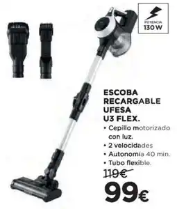 Hipercor ESCOBA RECARGABLE UFESA U3 FLEX. oferta