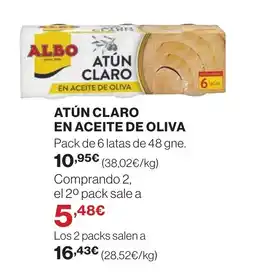 El Corte Inglés ATÚN CLARO EN ACEITE DE OLIVA oferta