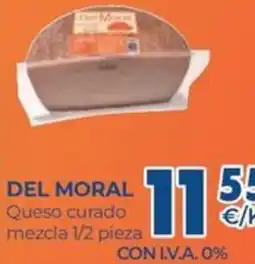 CashDiplo DEL MORAL Queso curado mezcla 1/2 pieza oferta