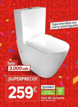 Leroy Merlin Pack WC Durasola Ref. 90234876 oferta