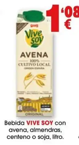 TOP Cash & Carry Bebida VIVE SOY con avena, almendras, centeno o soja, litro. oferta