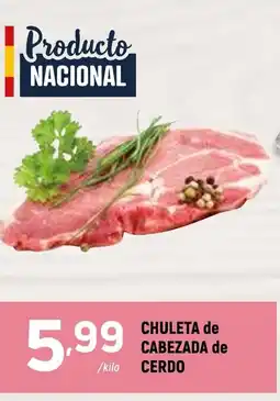 Coviran CHULETA de CABEZADA de CERDO oferta