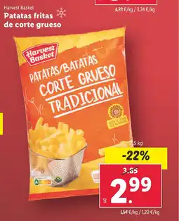 Lidl Patatas fritas de corte grueso oferta
