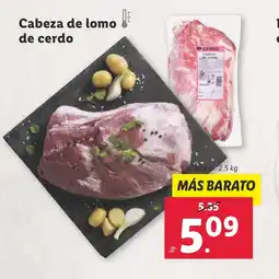 Lidl Cabeza de lomo de cerdo oferta