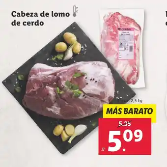 Lidl Cabeza de lomo de cerdo oferta