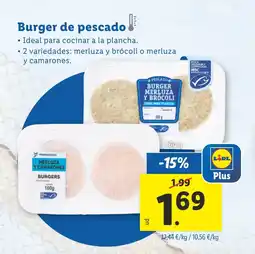 Lidl Burger de pescado oferta