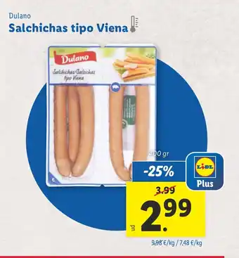 Lidl Salchichas tipo Viena oferta