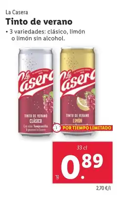 Lidl Tinto de verano oferta