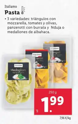 Lidl Pasta oferta