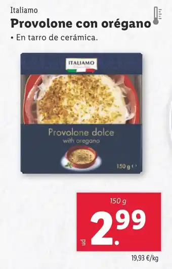 Lidl Provolone con orégano oferta