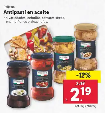 Lidl Antipasti en aceite oferta