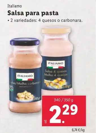 Lidl Salsa para pasta oferta