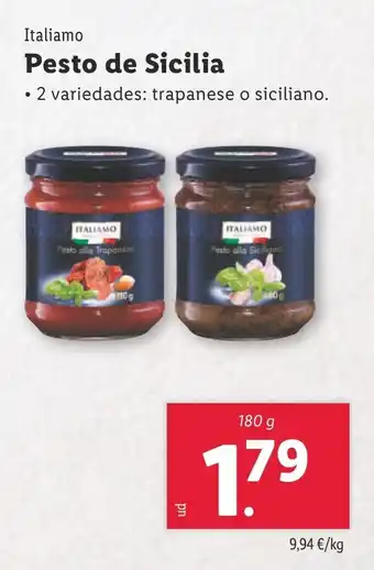 Lidl Pesto de Sicilia oferta