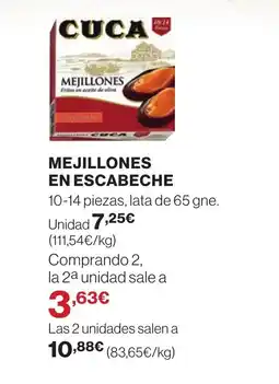 El Corte Inglés MEJILLONES EN ESCABECHE oferta