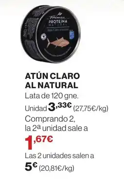 El Corte Inglés ATÚN CLARO AL NATURAL oferta