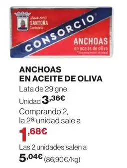 El Corte Inglés ANCHOAS EN ACEITE DE OLIVA oferta