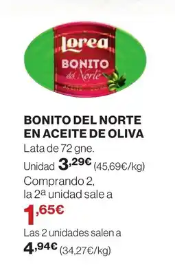 El Corte Inglés BONITO DEL NORTE EN ACEITE DE OLIVA oferta